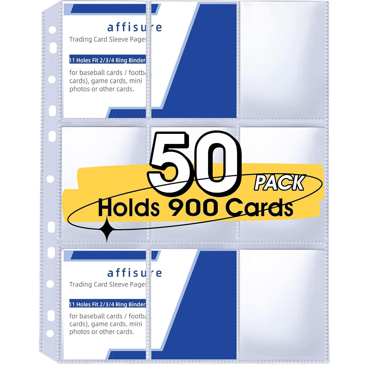 50 Pack 9 Pocket Card Sleeves  - Card Index Box recension och pris