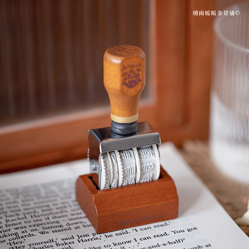 Chaoyu Retro Wooden Date Stamp - Rubber Date Stamp recension och pris