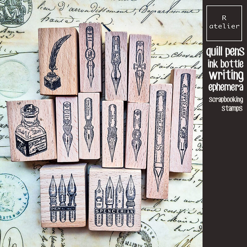 Scrapbooking Stamp Fountain Pe - Fountain Pen Bottled Ink recension och pris