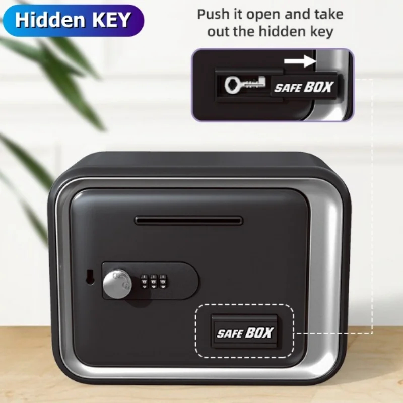 24x18x15cm Safe Box with Key L - Card Index Box recension och pris
